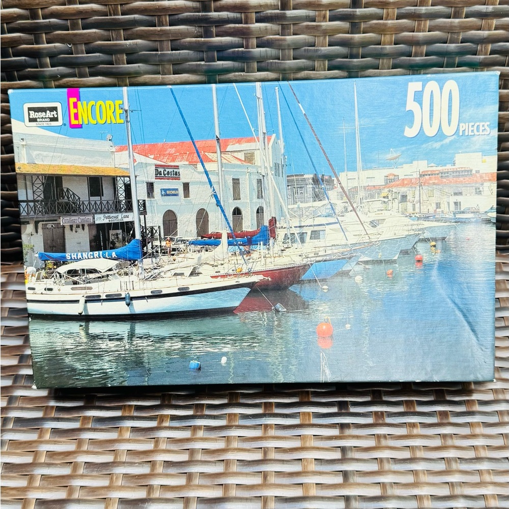 Rose Art ENCORE Bridgetown Barbados 500 Piece Jigsaw Puzzle (1993)